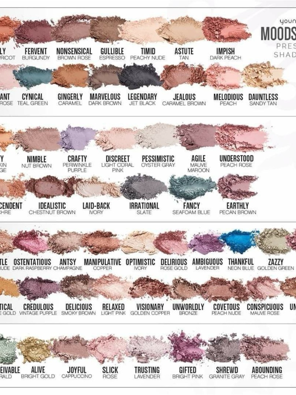 LOT OF 10 Moodstruck Pressed Eye Shadow - Assorted Random Shades